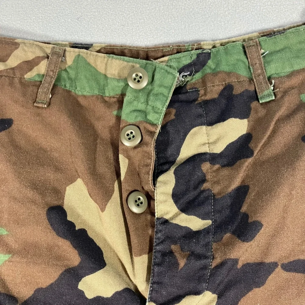 Vintage US Military Woodland Camo Cargo Pants Small Regular Rugged Combat Y2k
